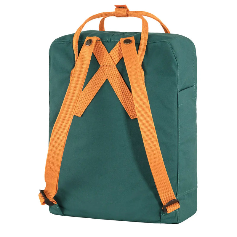 Green and shop orange backpack