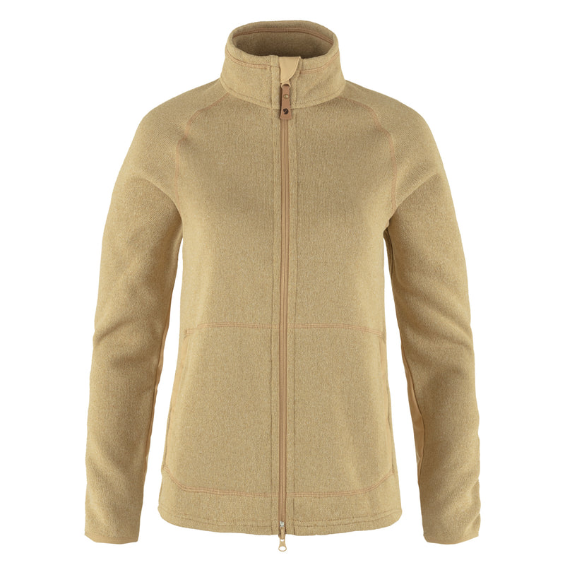 Fjallraven Womens Ovik Fleece Zip Sweater Dune Beige