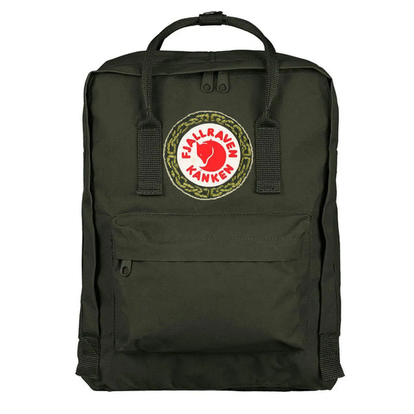 Fjallraven Kanken Classic Embroidered Backpack Forest Green Celtic